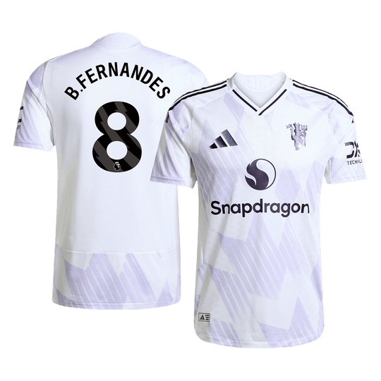 B.FERNANDES #8 Manchester United Away Authentic Soccer Jersey 2025/26