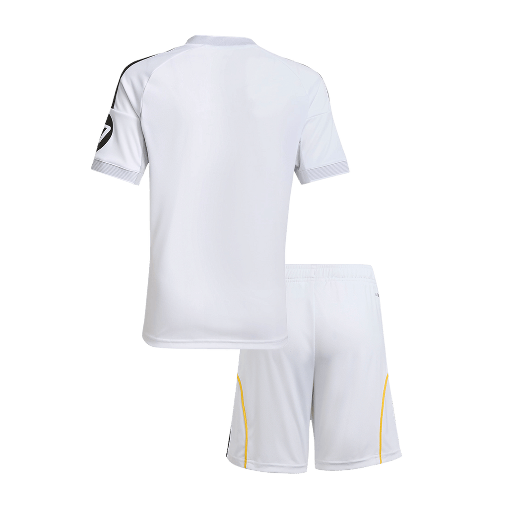 Real Madrid Home Kids White Soccer Jerseys Kit 2025/26