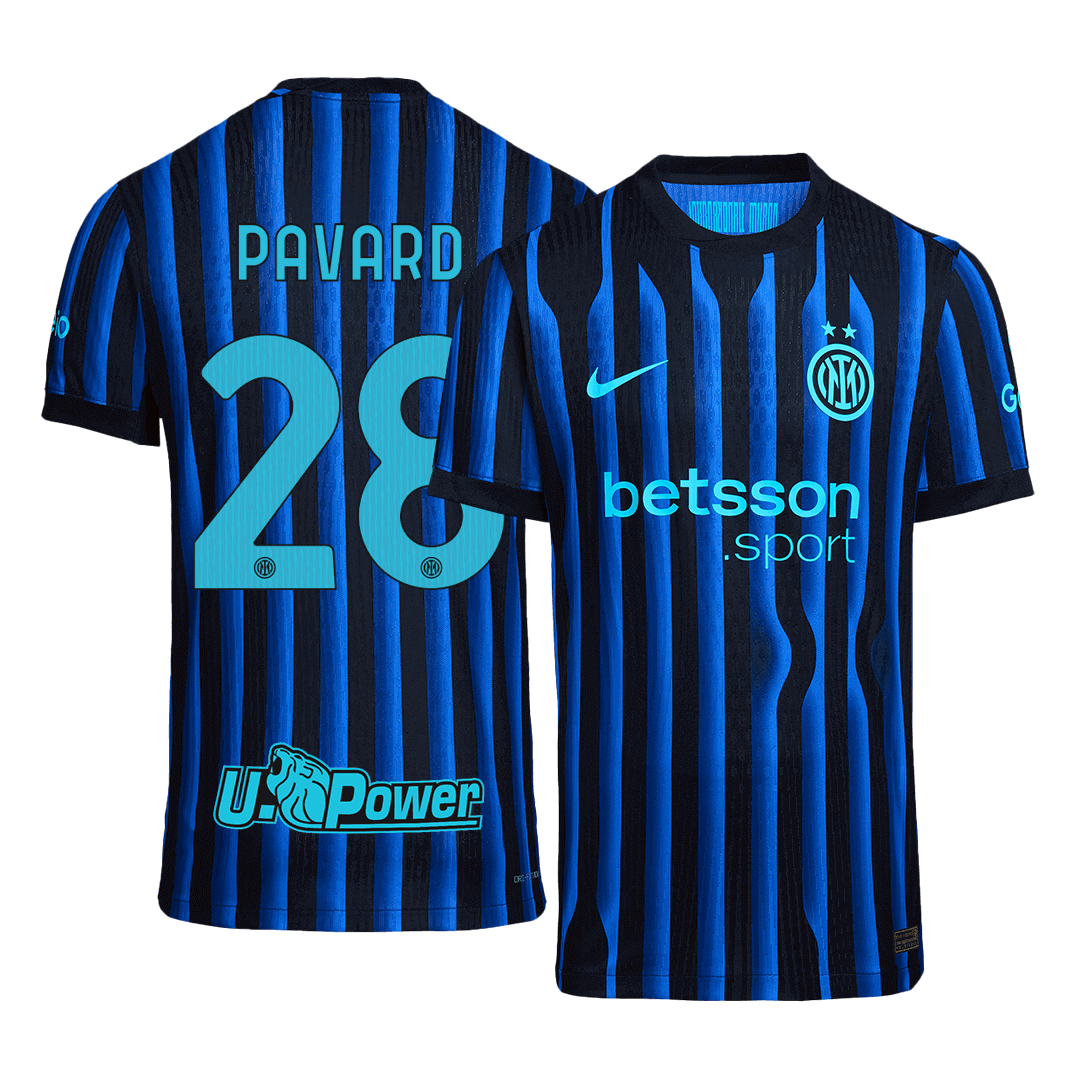 PAVARD #28 Inter Milan Home Authentic Soccer Jersey 2025/26