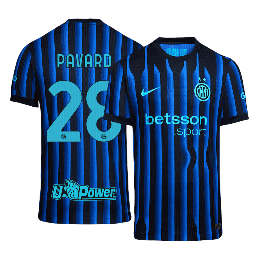 PAVARD #28 Inter Milan Home Authentic Soccer Jersey 2025/26