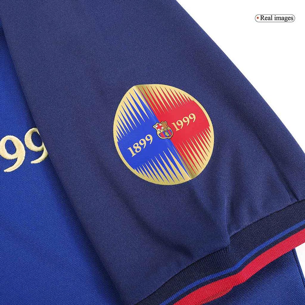 Retro Jersey GUARDIOLA #4 Barcelona Retro Jersey Home Soccer Shirt 1999/00 100th Anniversary