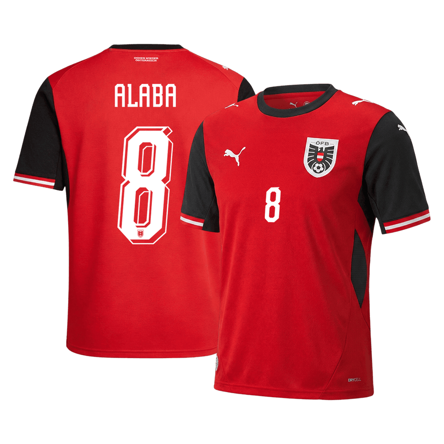 ALABA#8 Austria Home Soccer Jersey World Cup 2026 Red