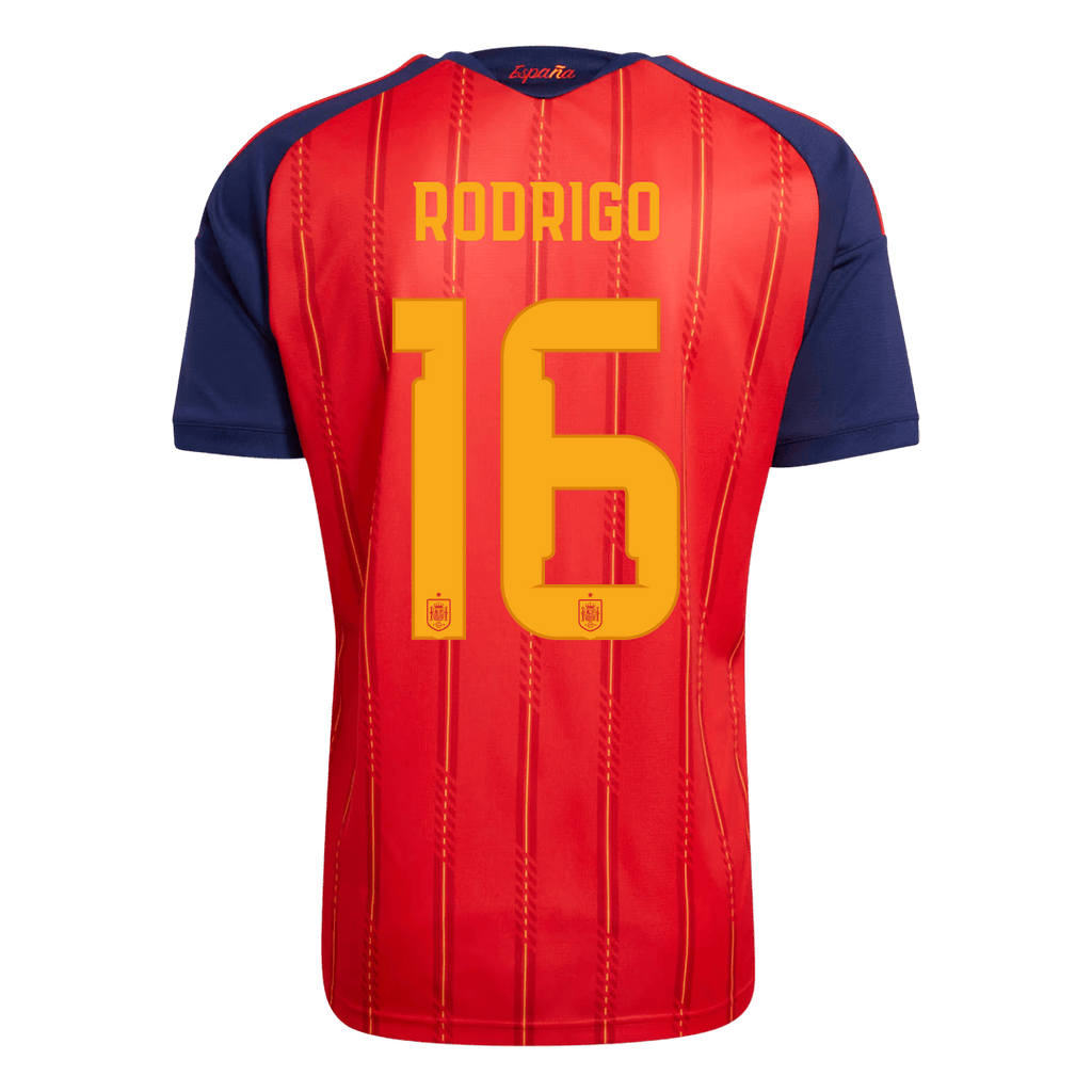 RODRIGO #16 Spain Home Soccer Jersey 2026