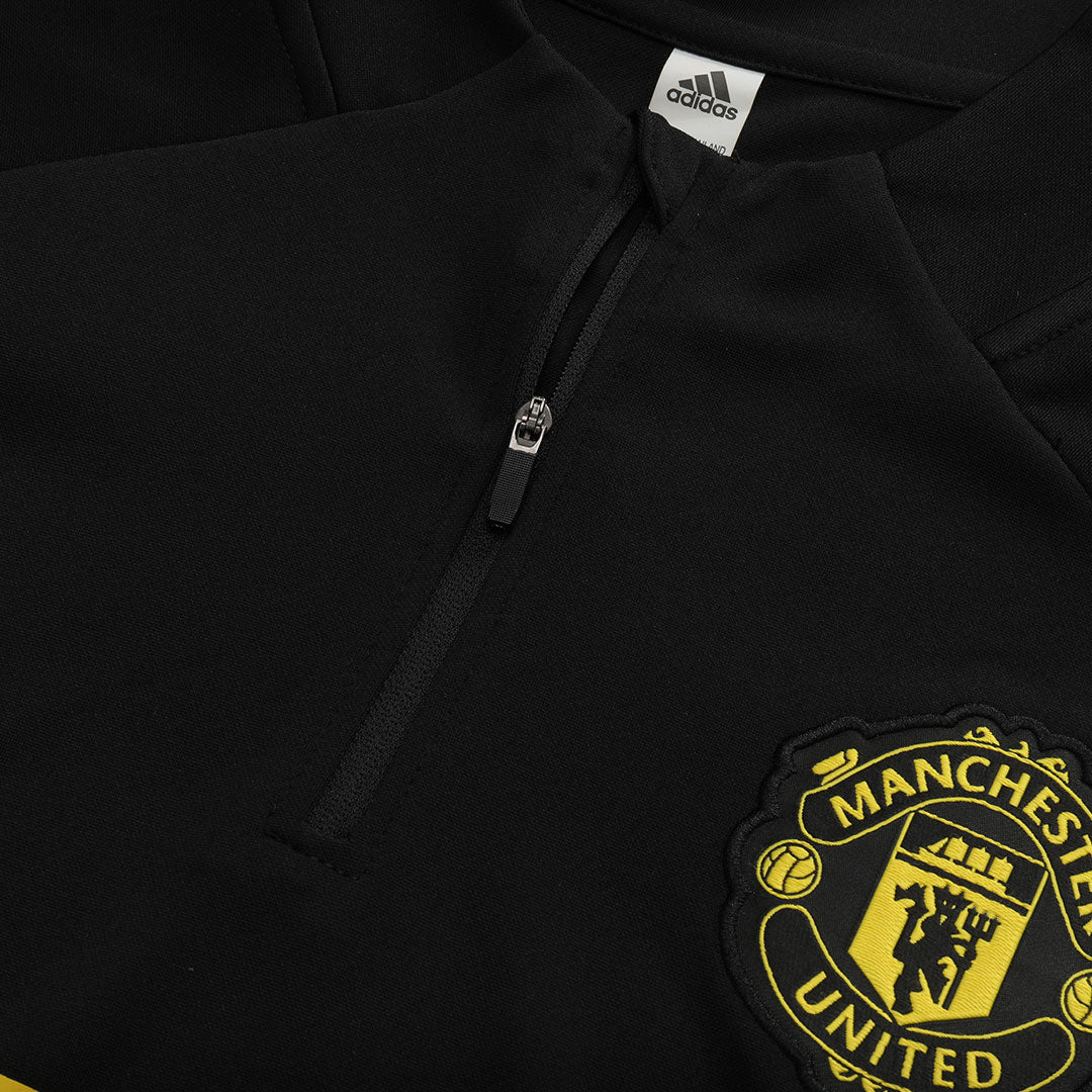 Manchester United 1/4 Zip Tracksuit 2025/26 Black
