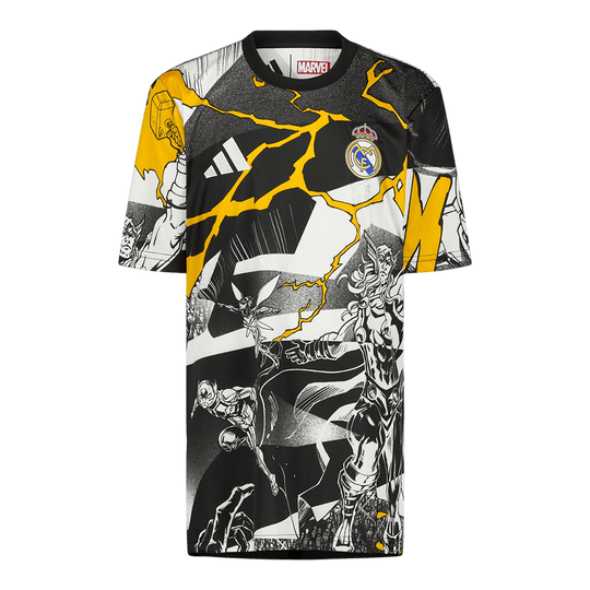Real Madrid X Marvel Jersey 2025/26 Black&White