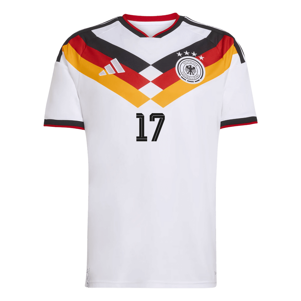 WIRTZ #17 Germany Home Soccer Jersey World Cup 2026