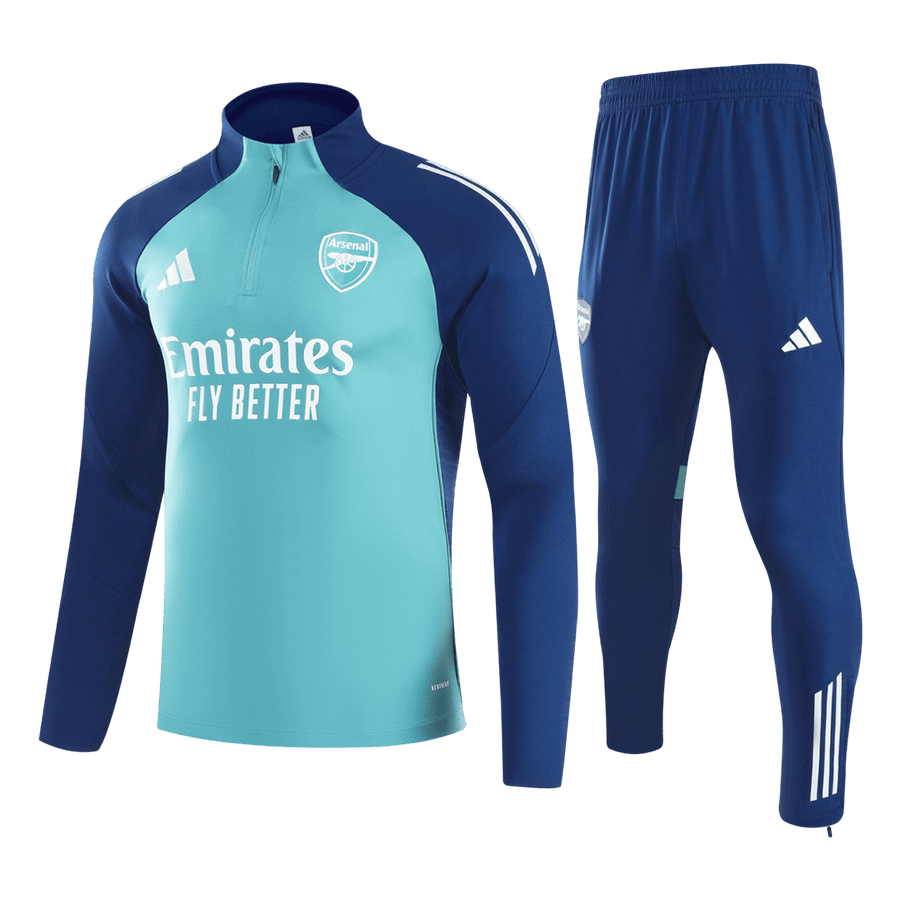 Arsenal 1/4 Zip Tracksuit 2025/26 Kids Green