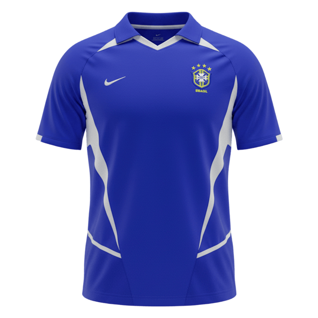Retro Soccer Jersey Brazil Away 2002