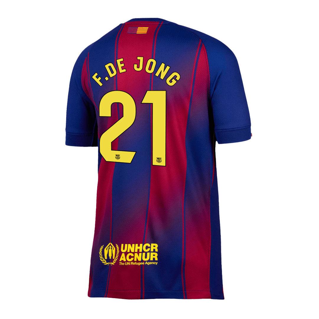 F.DE JONG #21 Barcelona Home Soccer Jersey 2025/26