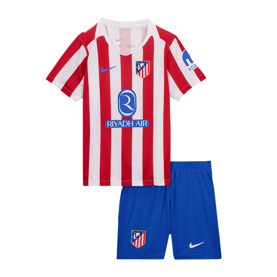 Atletico Madrid Home Kids Soccer Jerseys Kit 2025/26