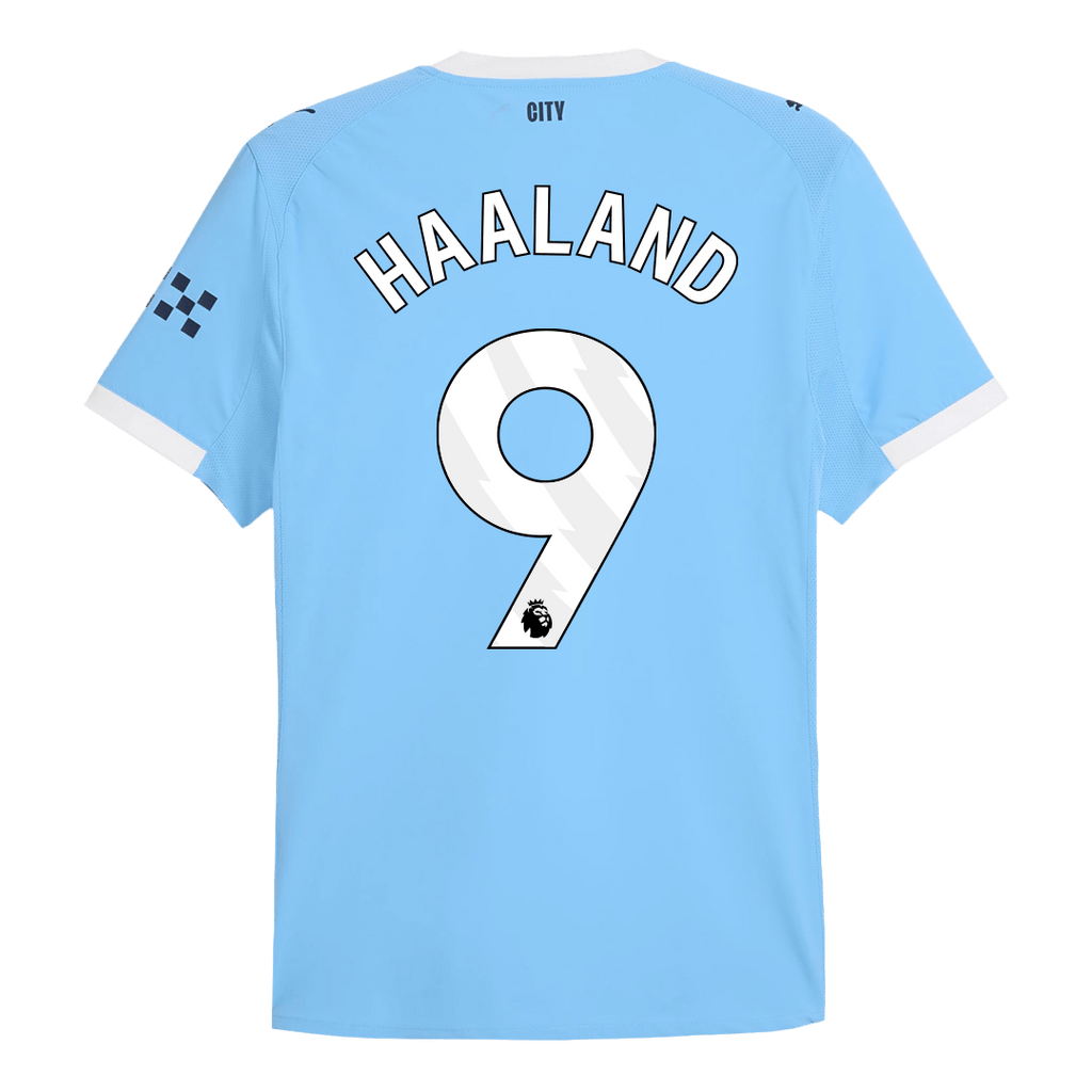 HAALAND #9 Authentic Manchester City Home Soccer Jersey 2025/26 Blue