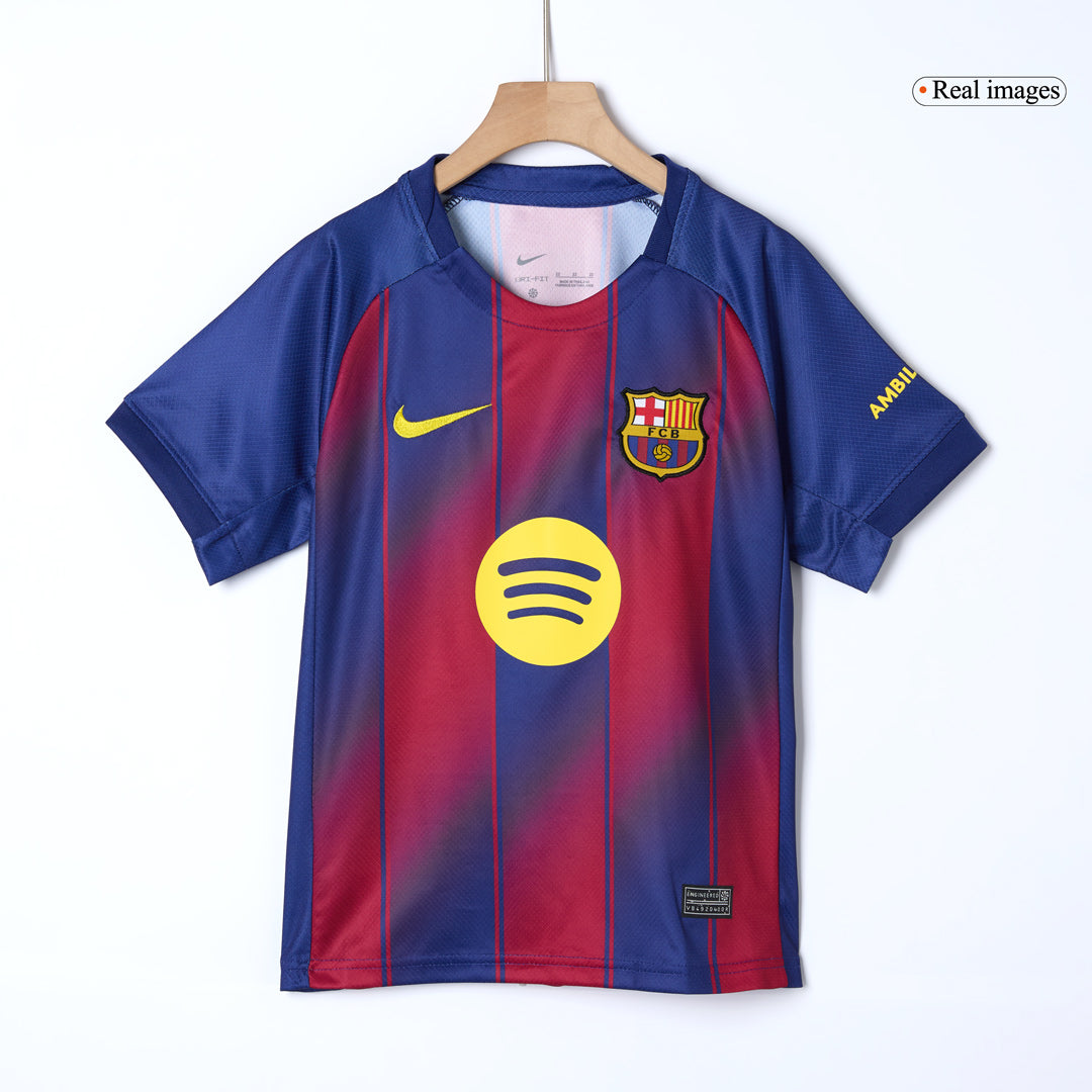 Barcelona Home Kids Soccer Jerseys Full Kit 2025/26