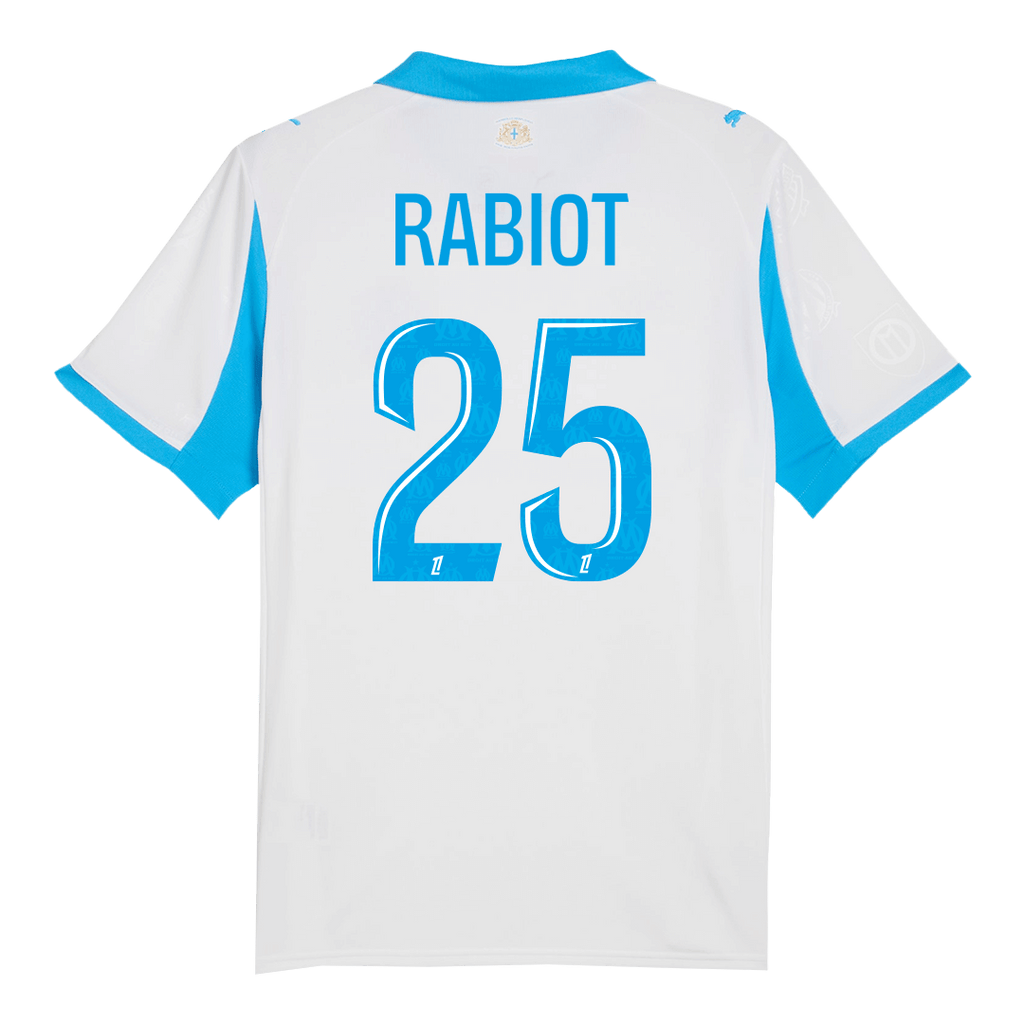 RABIOT #25 Marseille Home Soccer Jersey 2025/26