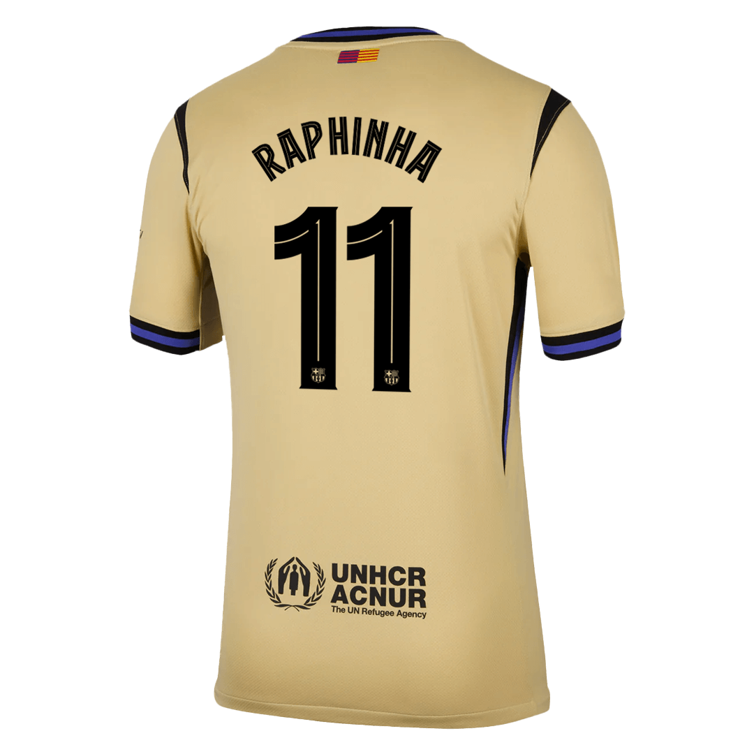 RAPHINHA #11 Barcelona Away Soccer Jersey 2025/26 -UCL