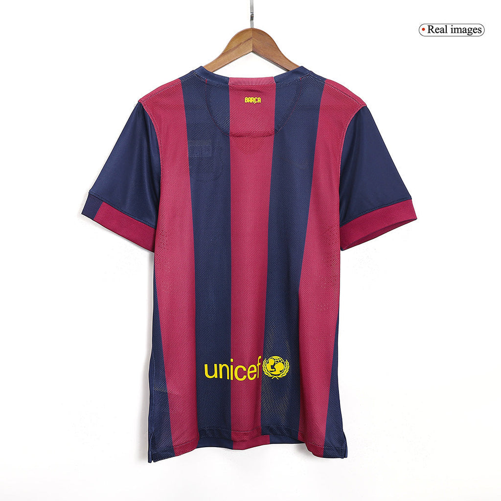 Retro Jersey SUáREZ #9 Barcelona Retro Jersey Home Soccer Shirt 2014/15