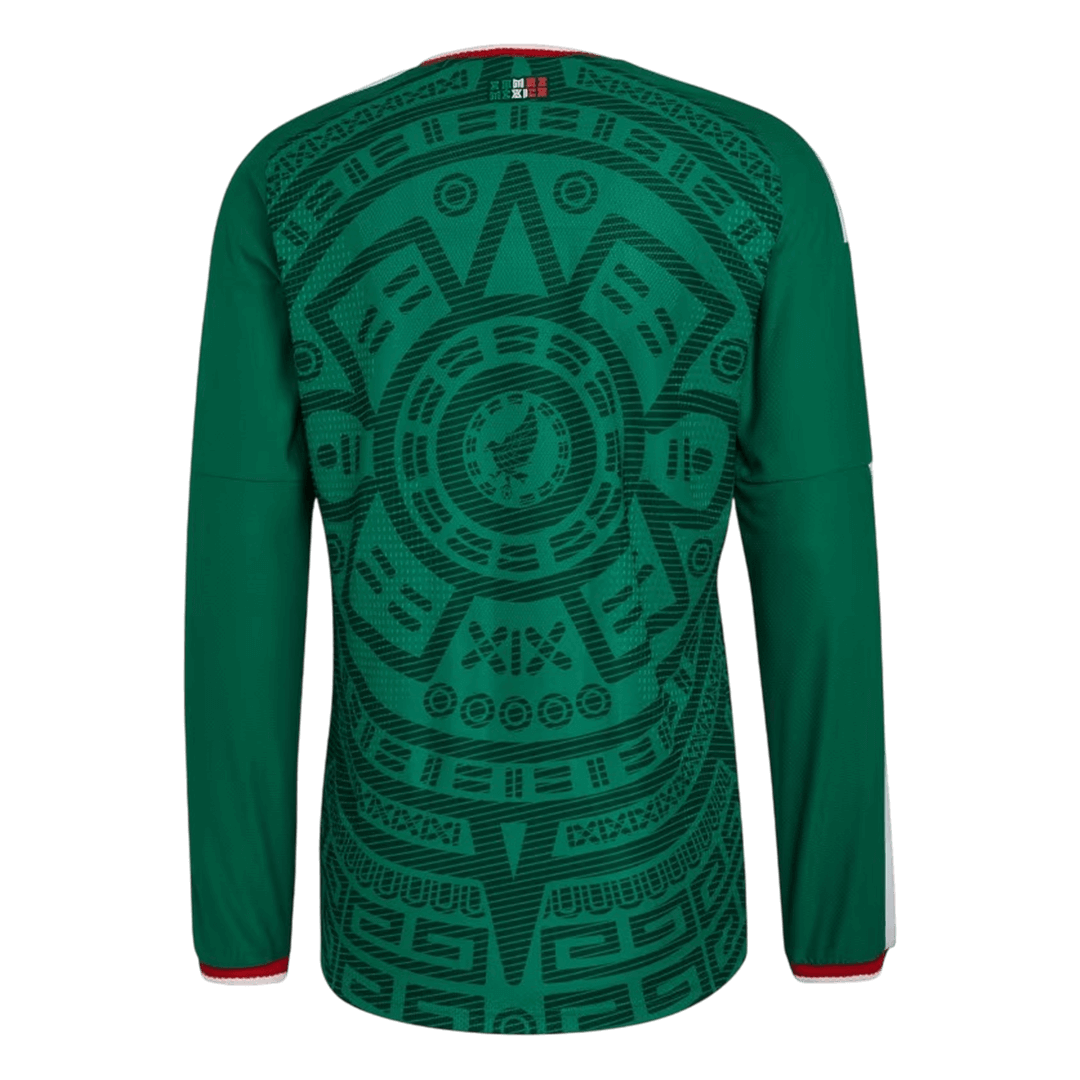 Mexico Home Long Sleeve Player Version Jersey World Cup 2026