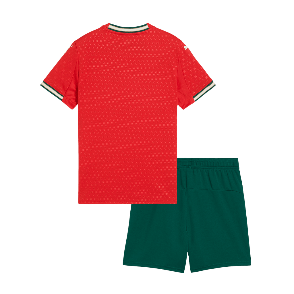 Kid's Portugal Home Soccer Jersey Kit(Jersey+Shorts) 2025 Red