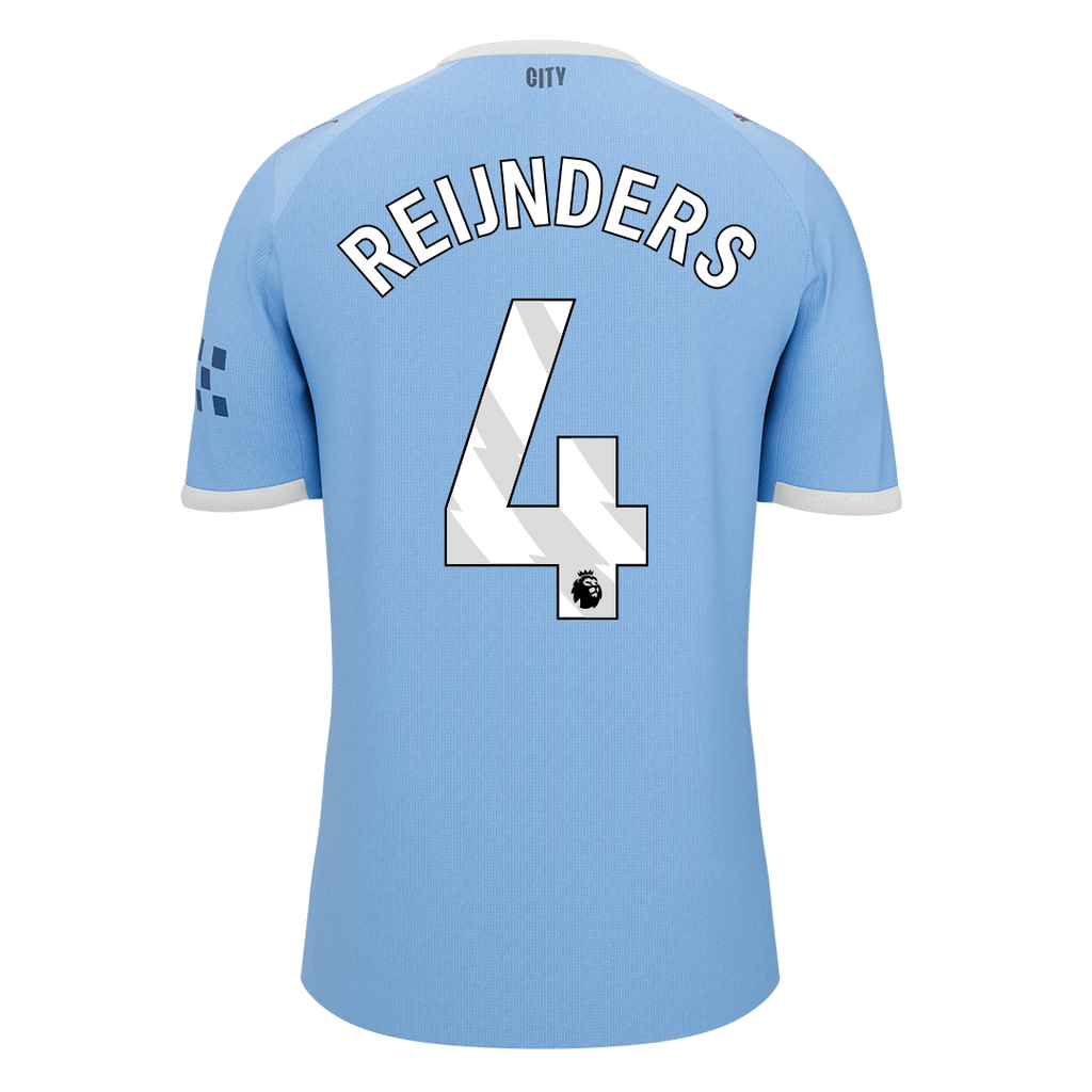REIJNDERS #4 Manchester City Home Soccer Jersey 2025/26