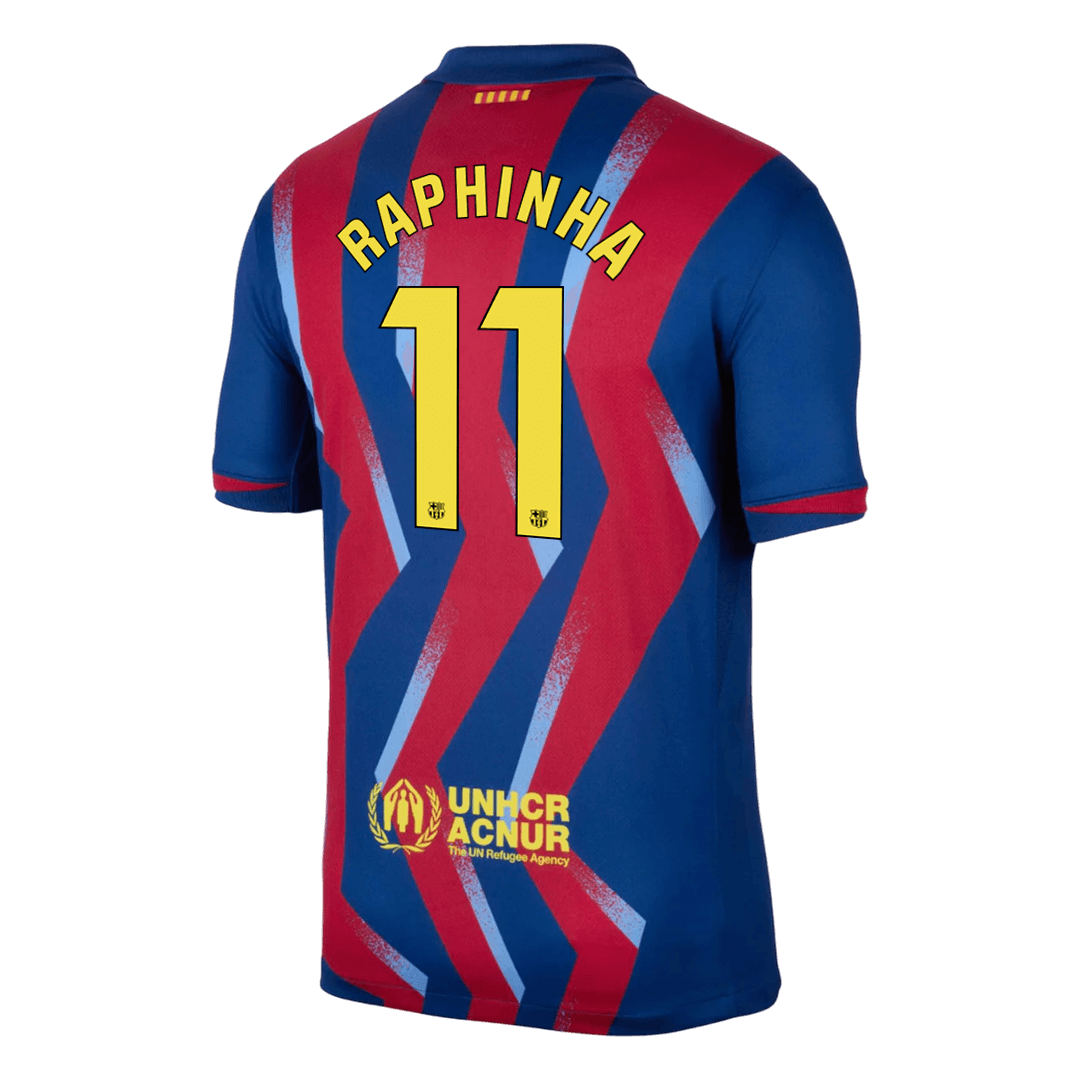 RAPHINHA #11 Barcelona Fourth Away Soccer Jersey 2025/26