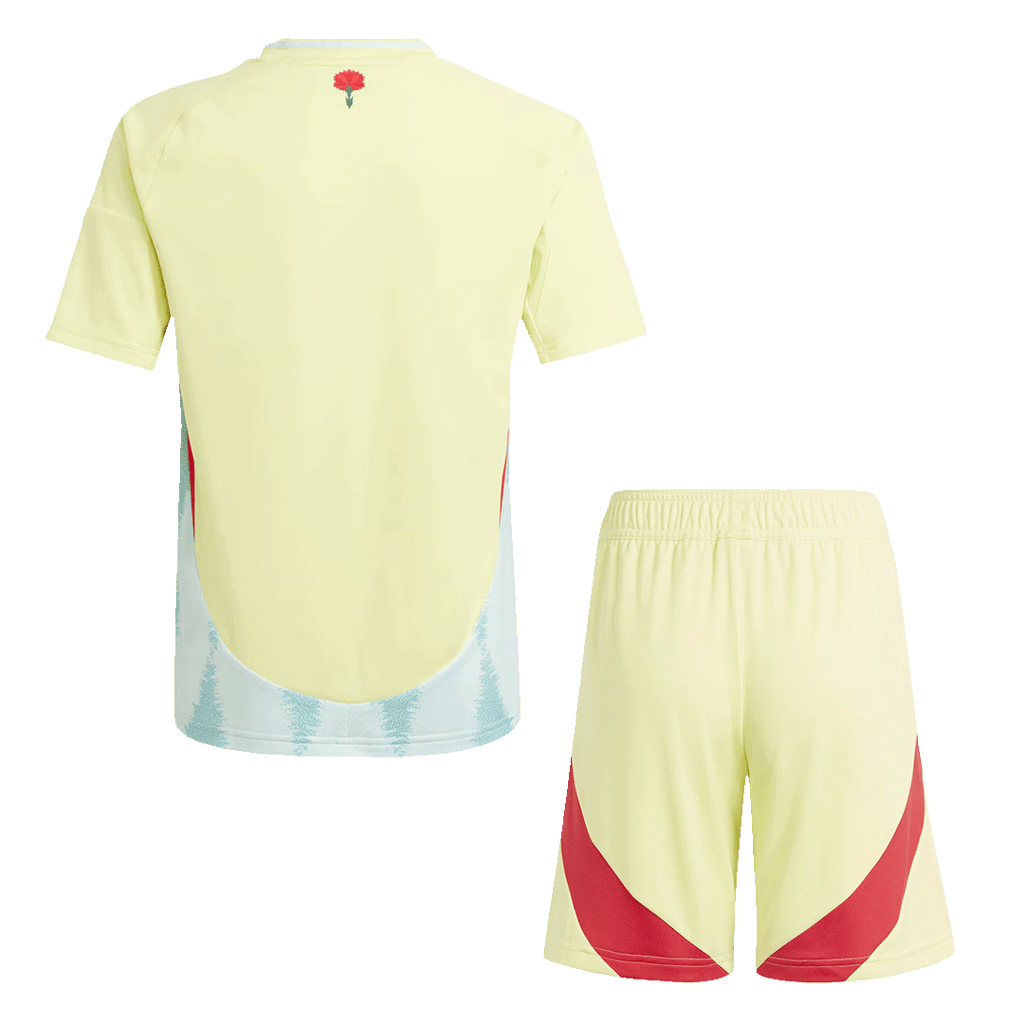 Kid's Spain Away Soccer Jersey Kit(Jersey+Shorts) Euro 2024