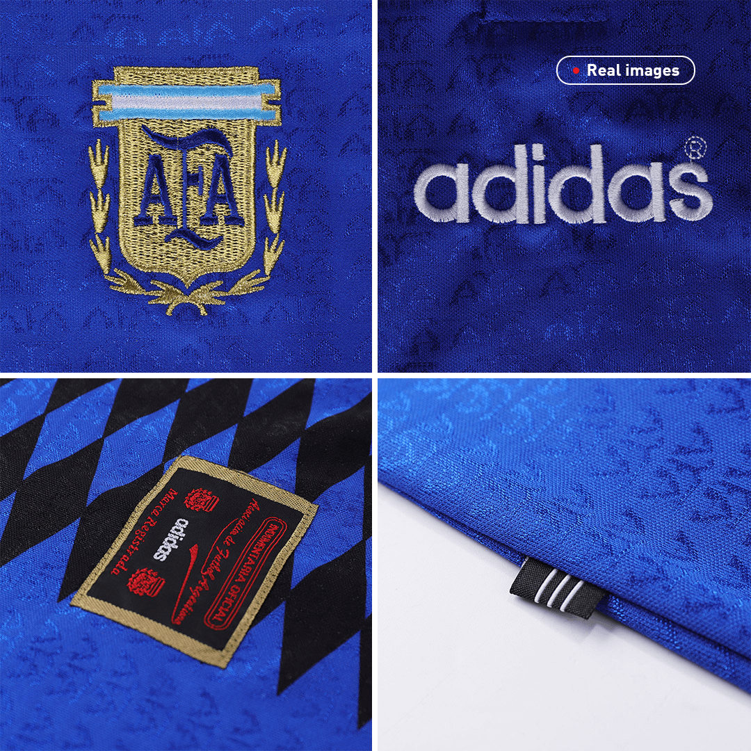 Retro #10 Argentina Away Soccer Jersey Kit(Jersey+Shorts) 1994