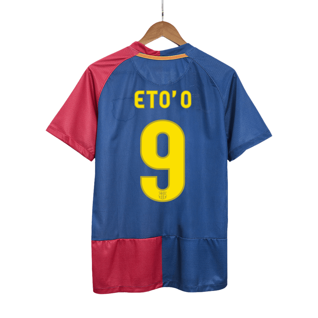 Retro Jersey ETO'O #9 Barcelona Retro Jersey Home Soccer Shirt 2008/09 UCL Final