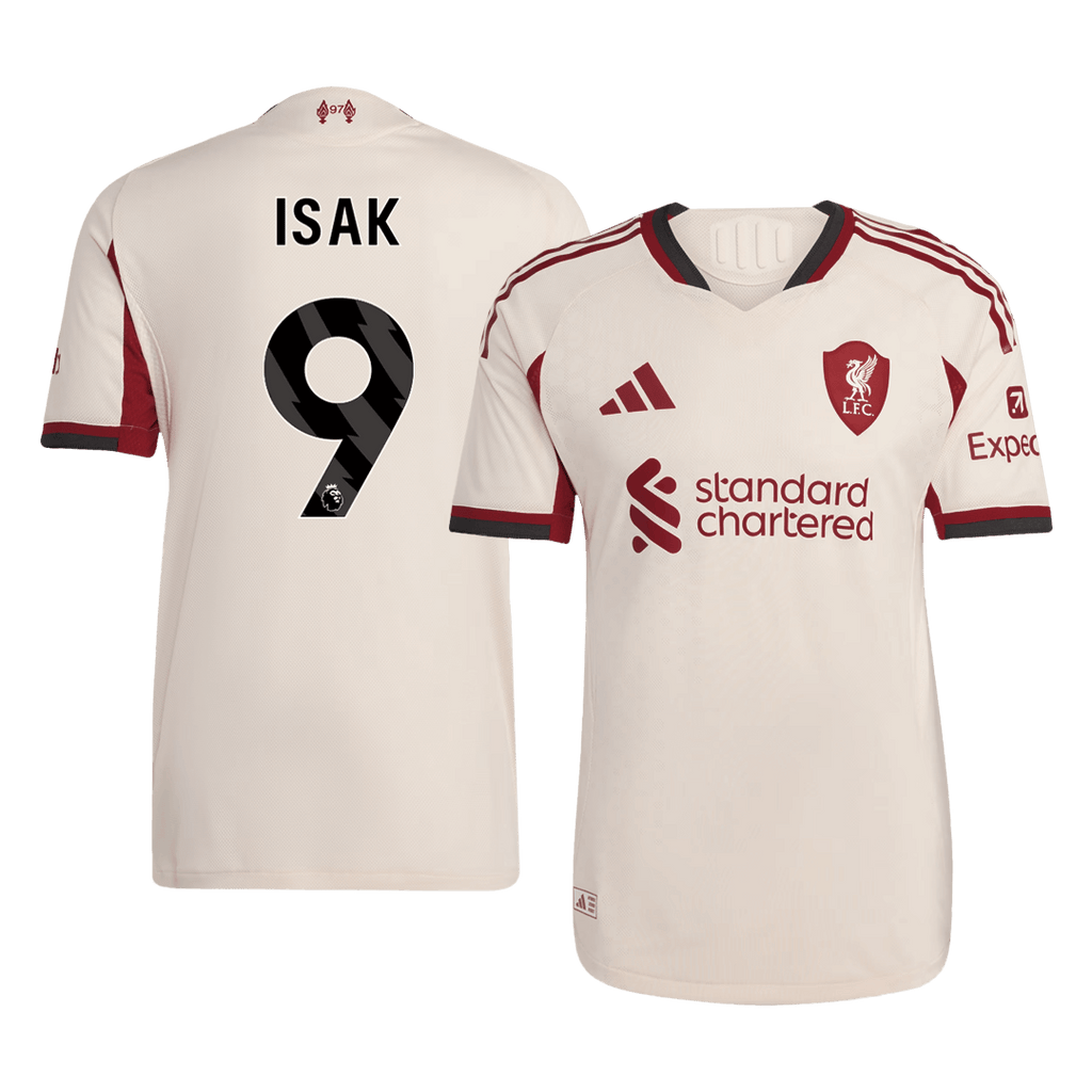 ISAK ##9 Liverpool Away Authentic Soccer Jersey 2025/26