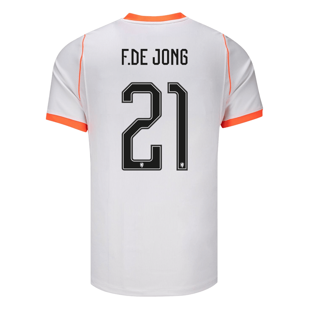 F.DE JONG #21 Netherlands Away Soccer Jersey World Cup 2026