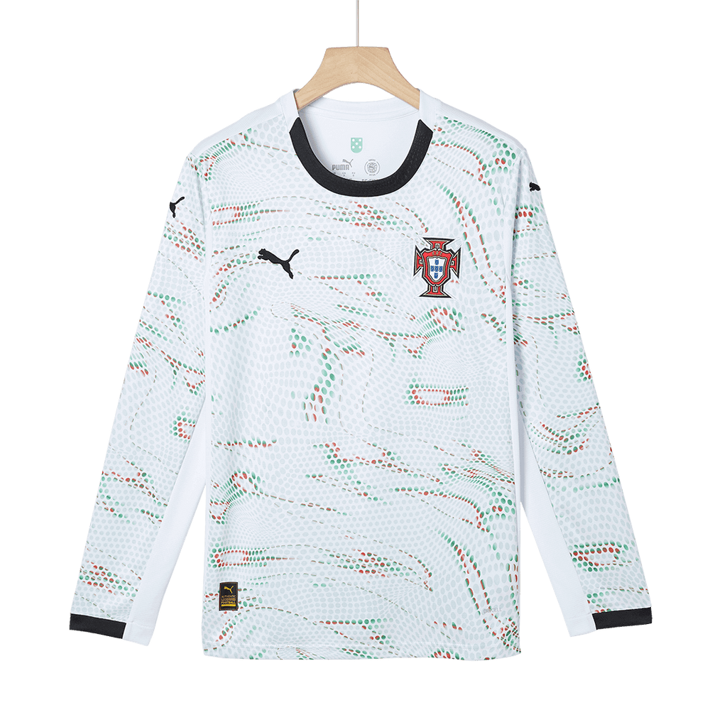 RONALDO #7 Portugal Away Long Sleeve Soccer Jersey 2025 White