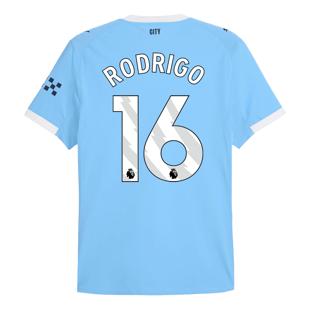 RODRIGO #16 Authentic Manchester City Home Soccer Jersey 2025/26 Blue