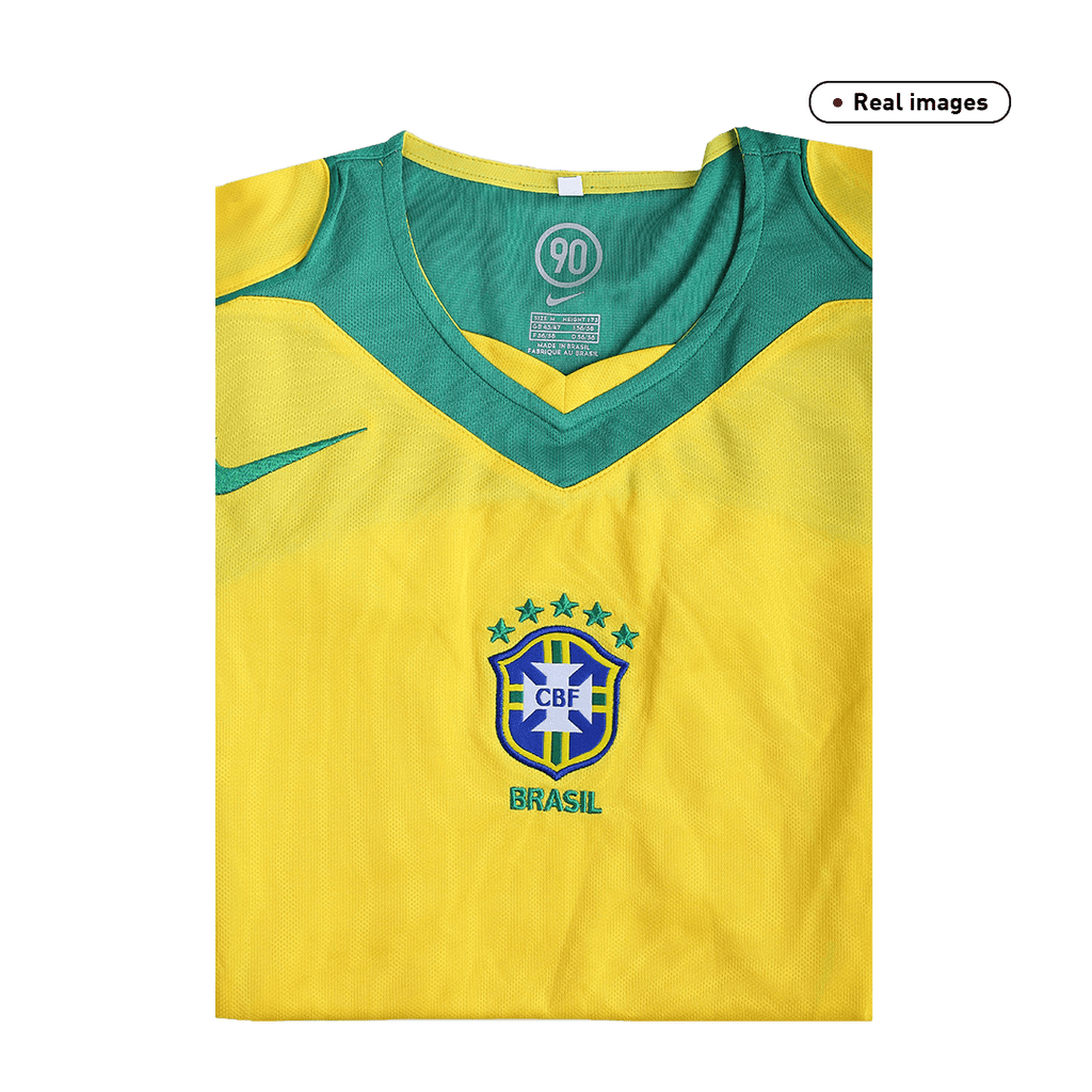 Retro 2004 Brazil Home Soccer Jersey