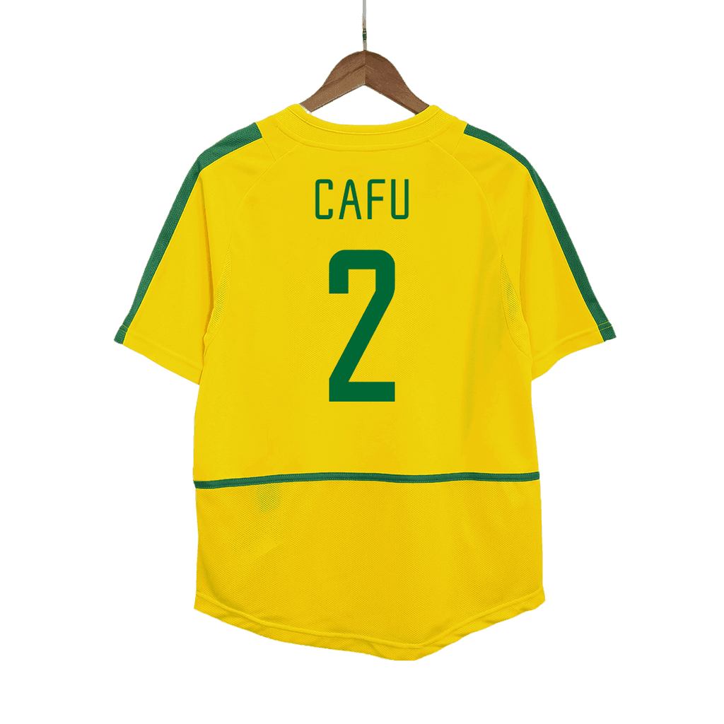 Retro CAFU #2 2002/03 Brazil Home Soccer Jersey