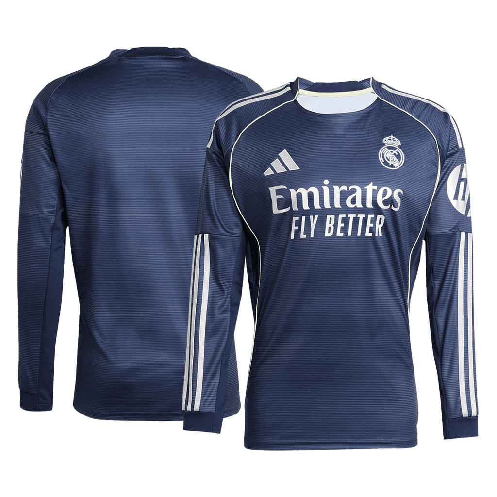 Real Madrid Away Long Sleeve Soccer Jersey 2025/26
