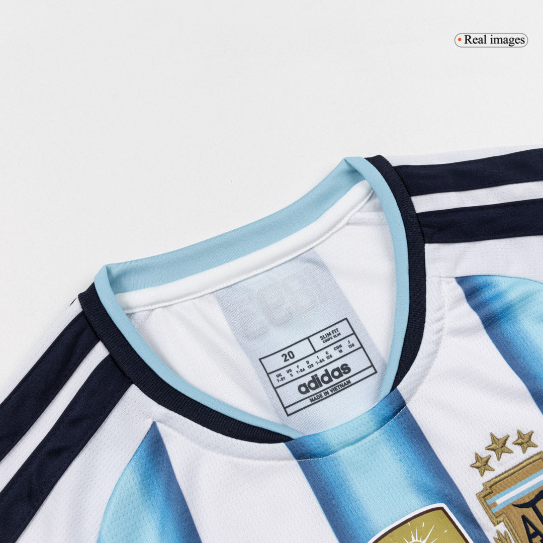 J. ALVAREZ #9 Argentina Home World Cup Kids Soccer Jerseys Kit 2026