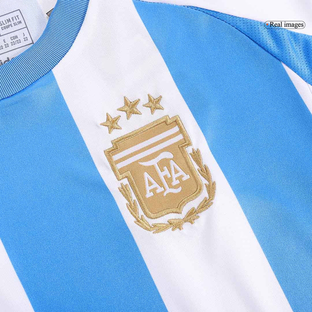 Kid's Argentina Home Soccer Jersey Kit(Jersey+Shorts) Copa America 2024