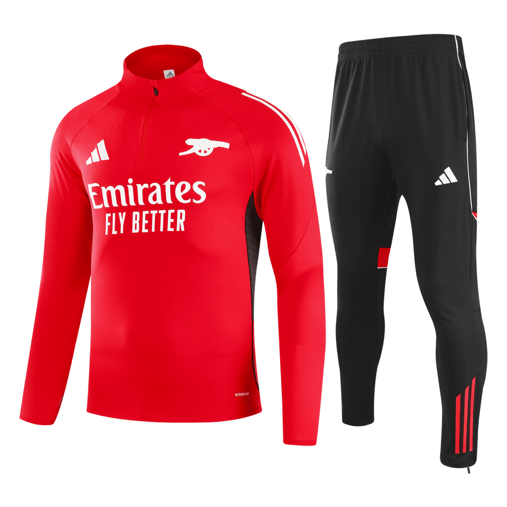 Arsenal 1/4 Zip Tracksuit 2025/26 Kids Red
