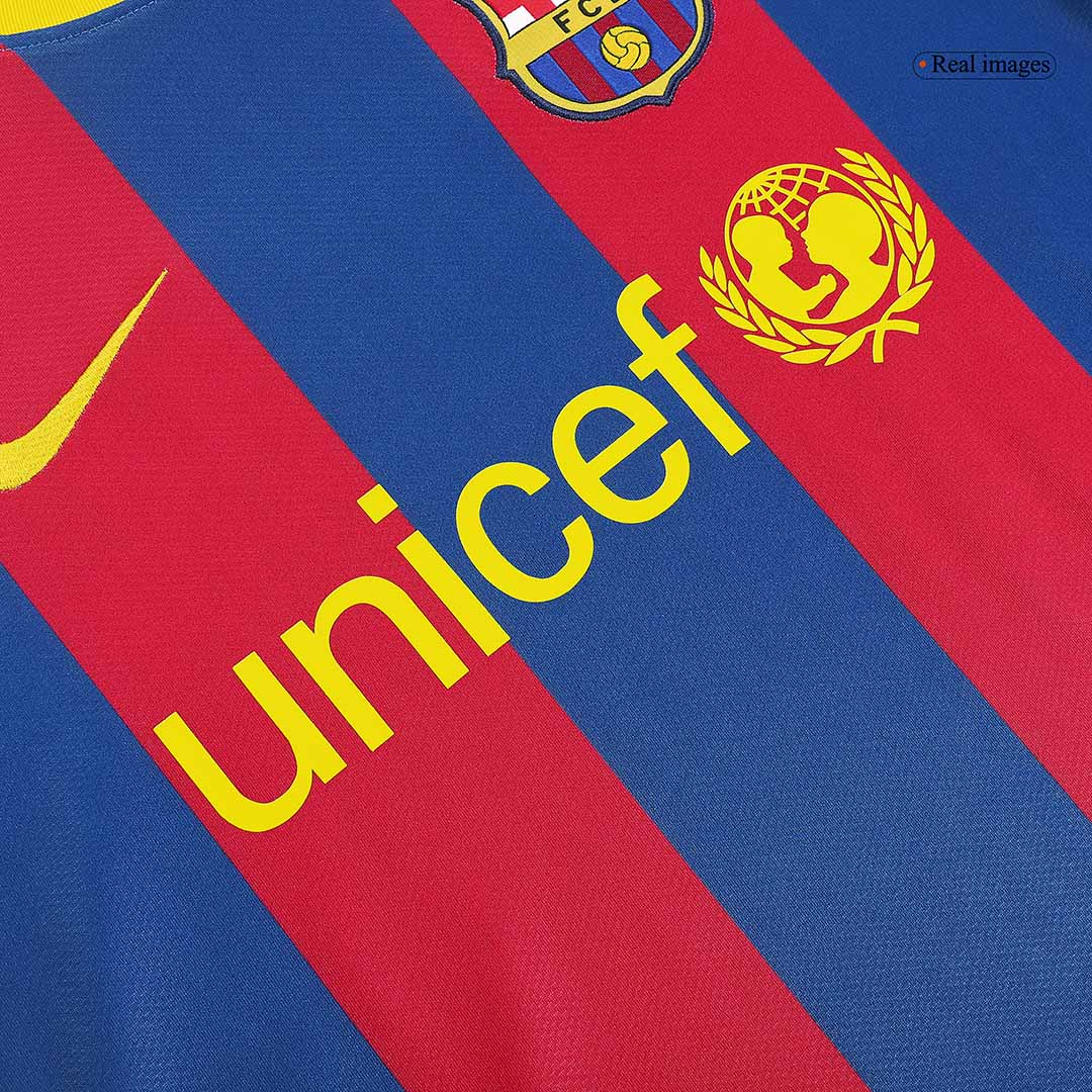 Retro XAVI #6 2010/11 Barcelona Home Soccer Jersey