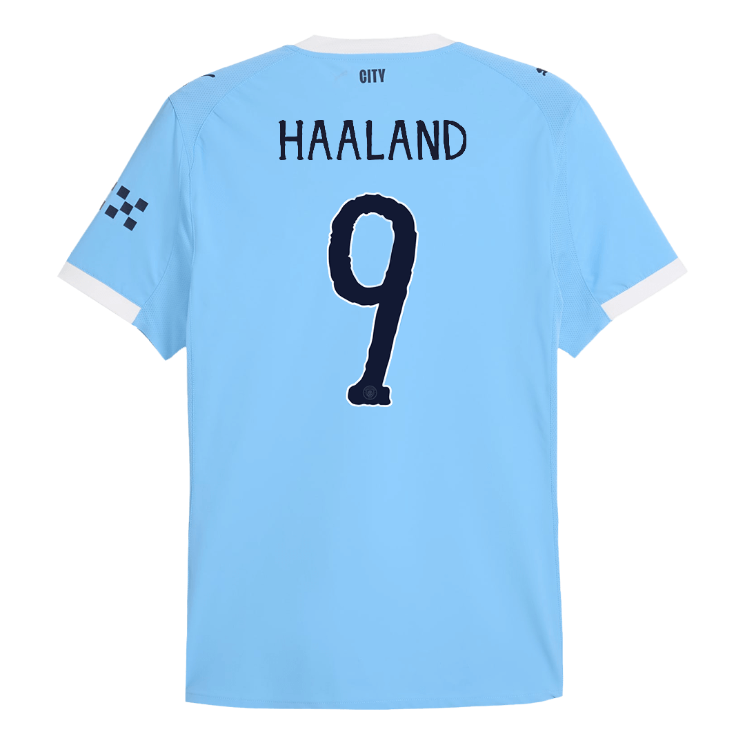 HAALAND #9 Authentic Manchester City Home Soccer Jersey 2025/26 Blue Jersey - Club World Cup