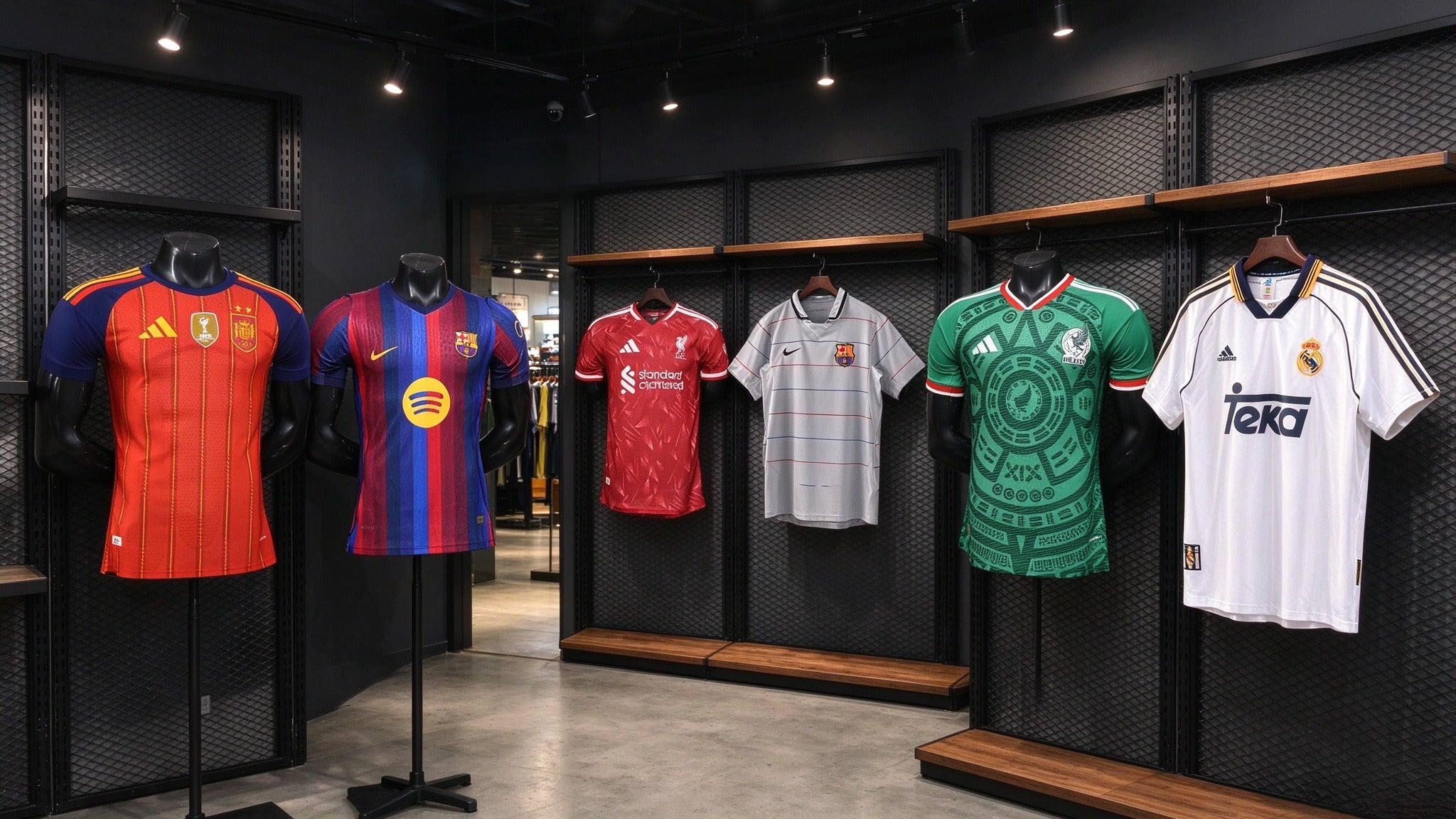 Interior view of the SK Jersey physical store